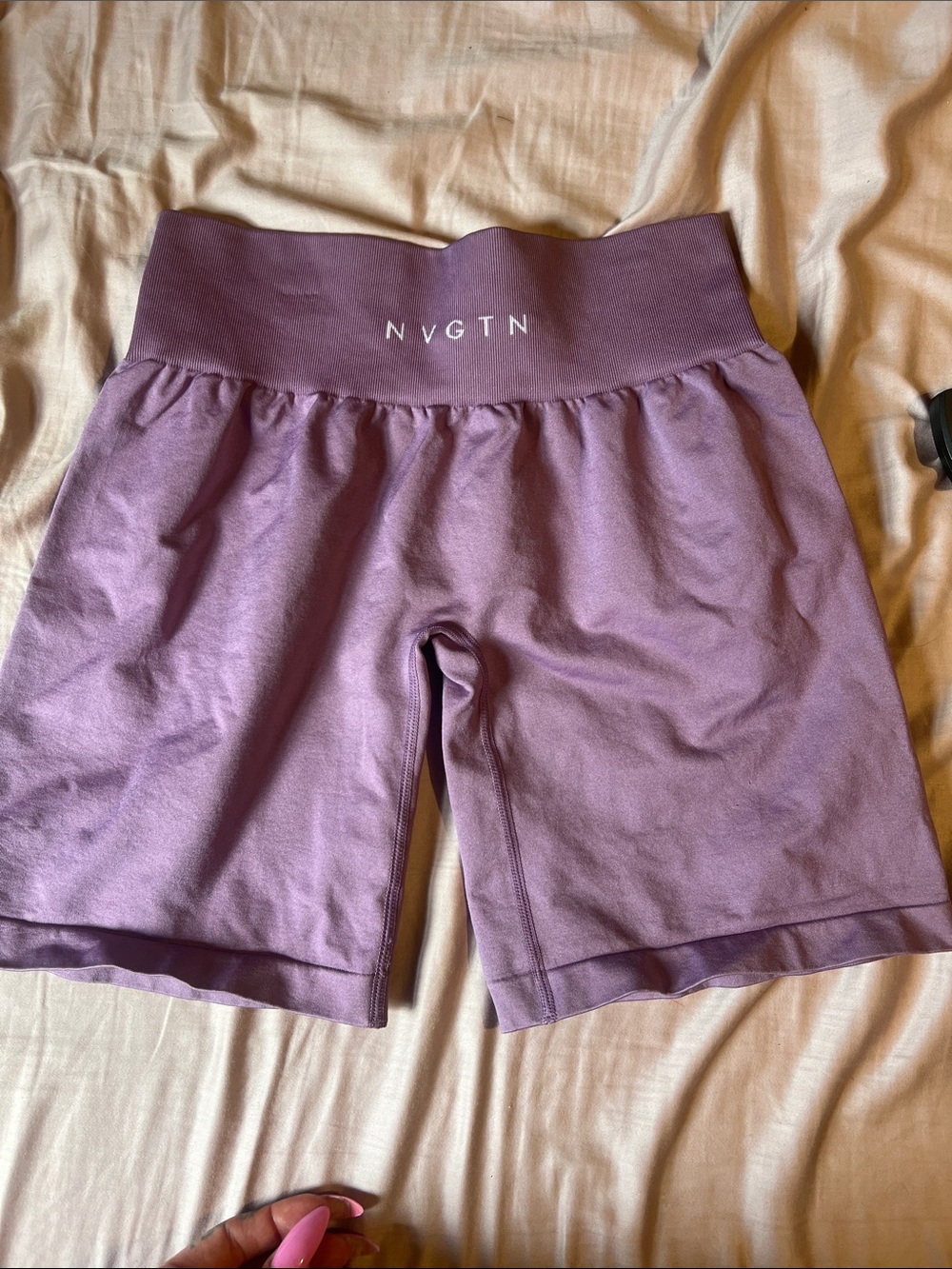 NVGTN High-Waist Mauve Bike Shorts